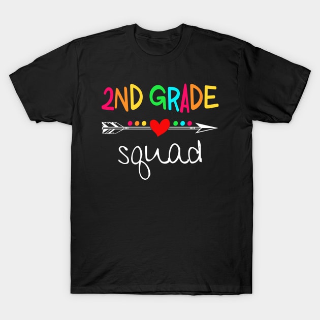 2nd Grade Squad Second Teacher Student Team Back To School Shirt T-Shirt by Alana Clothing